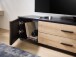 Lowboard >Filipo< in Artisan Eiche Dekor,schwarz - 160x32x31cm (BxHxT)