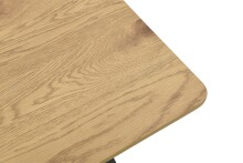 Esstisch >Fiete< in Eiche Dekor, schwarz, MDF, Metall - 80x75x80cm (BxHxT)