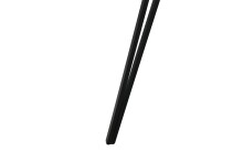 Esstisch >Fiete< in Eiche Dekor, schwarz, MDF, Metall - 80x75x80cm (BxHxT)