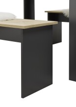 Essgruppe >Maria< (3-tlg.) in Artisan Eiche Dekor, anthrazit - 120x75x80 (BxHxT)