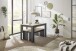 Essgruppe >Maria< (3-tlg.) in Artisan Eiche Dekor, anthrazit - 120x75x80 (BxHxT)