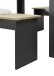 Essgruppe >Maria< (3-tlg.) in Artisan Eiche Dekor, anthrazit - 120x75x80 (BxHxT)