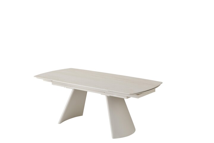 Esstisch >Kelso< (ausziehbar) in Travertin - Optik, beige - 200/280x76x100 (BxHxT)