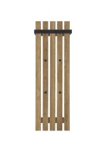 Garderoben-Set >BANTRY< (2-tlg.) in Eiche, Massivholz - 60x170x36cm (BxHxT)
