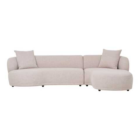Sofa >Kingston< in beige, Polyester - 294x69cm (BxH)