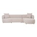 Sofa >Kingston< in beige, Polyester - 294x69cm (BxH)