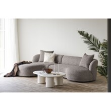 Ecksofa >Kingston< in Braun, Polyester - 294x69cm...