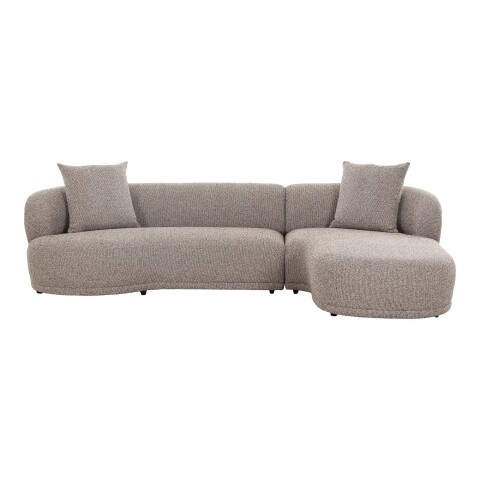 Sofa >Kingston< in braun, Polyester - 294x69cm (BxH)