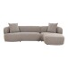 Sofa >Kingston< in braun, Polyester - 294x69cm (BxH)