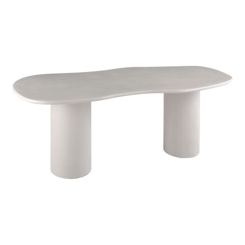 Esstisch >Maranola< in Hellgrau, MDF, Zement - 96x76x200cm (BxHxT)