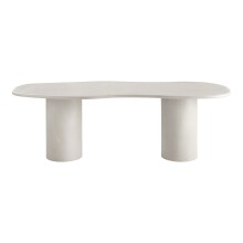 Esstisch >Maranola< in Hellgrau, MDF, Zement - 240x76x96cm (BxHxT)