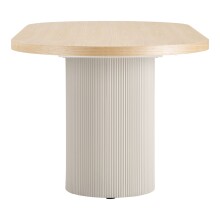 Esstisch >Solva< in Sand / Natur, MDF, Eschenfurnier - 220x75x100cm (BxHxT)