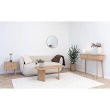 Couchtisch >Melo< in Eiche, MDF, Dekor - 100x41x50cm (BxHxT)