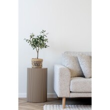 Beistelltisch >Farense< in Beige / Grau, MDF - 50x30cm (HxD)