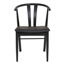 Armlehnstuhl >Artenara< (2er-Set) in Schwarz gefärbt - 54x77x60 (BxHxT)
