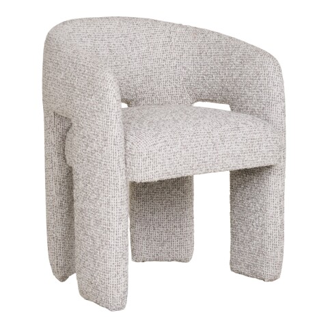 Sessel >Monroe< in Beige, Polyester - 58x74x55cm (BxHxT)