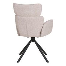 Drehstuhl >Cordoba< (2er-Set) in Hellgrau, Stahl, Stoff - 61x95x61cm (BxHxT)