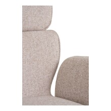 Drehstuhl >Cordoba< (2er-Set) in Hellgrau, Stahl, Stoff - 61x95x61cm (BxHxT)