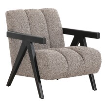 Sessel >Florence< in Hellbraun / Braun, Polyester -...