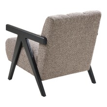 Sessel >Florence< in Hellbraun / Braun, Polyester - 68x76x83cm (BxHxT)
