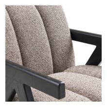 Sessel >Florence< in Hellbraun / Braun, Polyester - 68x76x83cm (BxHxT)