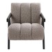 Sessel >Florence< in Hellbraun / Braun, Polyester - 68x76x83cm (BxHxT)