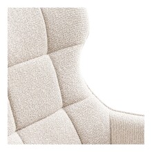 Loungesessel >Turin< in creme, Stahl, Gewebe, Sperrholz - 86x100x76cm (BxHxT)