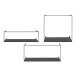 Wandregal >Ulmo< (3er-Set) in Schwarz, Stahl - 16x50x5 - 18x40x25 - 20x55x40 (B/H/T)