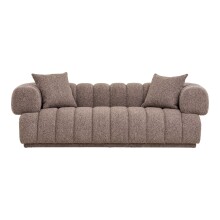Sofa >Aurora< in Braun, Polyester - 226x69x106cm...
