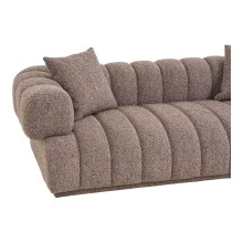 Sofa >Aurora< in Braun, Polyester - 226x69x106cm (BxHxT)
