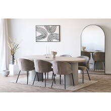 Standspiegel >Madrid< in Schwarz, Aluminium, Spiegel - 90x180x2,8cm (BxHxT)