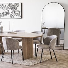 Standspiegel >Madrid< in Schwarz, Aluminium, Spiegel - 90x180x2,8cm (BxHxT)