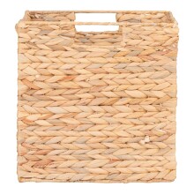 Regalkorb >Passo< in Braun, Wasserhyazinthe - 30x30x30cm (BxHxT)