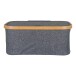 Allzweckkorb >Noto< in Dunkelgrau, Bambus, Polyester - 26x16x38cm (BxHxT)