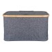 Allzweckkorb >Noto< in Dunkelgrau, Bambus, Polyester - 30x25x45cm (BxHxT)