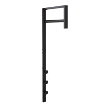 Garderobe >Trento< in Schwarz, Metall - 3x82x30cm...