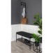 Garderobe >Trento< in Schwarz, Metall - 3x82x30cm (BxHxT)