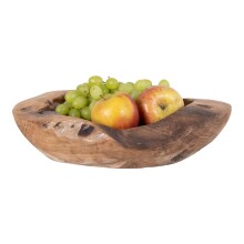 Dekoschale >Rio< in Teak, Massivholz - 30x10x30cm...
