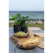 Dekoschale >Rio< in Teak, Massivholz - 30x10x30cm (BxHxT)