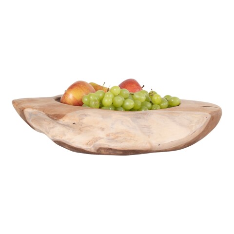 Dekoschale >Rio< in Teak, Massivholz - 40x12x40cm (BxHxT)