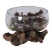 Dekovase >San-Marino< in Natur, Massivholz - 15x15x15cm (BxHxT)
