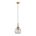 Pendelleuchte >Luton< in Messing, Glas - 25x33x25cm (BxHxT)