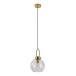 Pendelleuchte >Luton< in Messing, Glas - 25x33x25cm (BxHxT)