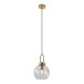 Pendelleuchte >Luton< in Messing, Glas - 25x33x25cm (BxHxT)