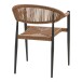 Gartenstuhl >Canari< (2er-Set) in Natur / Schwarz - 57x78x60 (BxHxT)