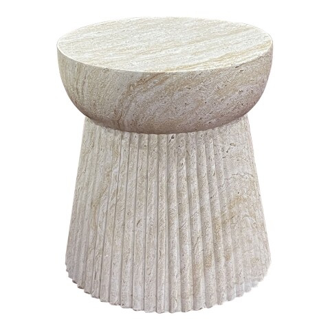 Gartentisch >Bonn< in Fibreclay natur, 95% MgO, 5% Glasfasern - 37x43x37 (BxHxT)