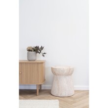 Gartentisch >Bonn< in Fibreclay natur, 95% MgO, 5% Glasfasern - 37x43x37 (BxHxT)