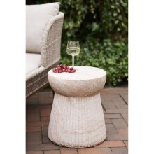 Gartentisch >Bonn< in Fibreclay natur, 95% MgO, 5% Glasfasern - 37x43x37 (BxHxT)