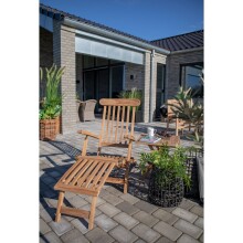 Gartenlounge-Sessel >Arrecife< in Teak, Massivholz - 60x95x150cm (BxHxT)