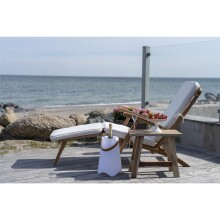 Gartenlounge-Sessel >Arrecife< in Teak, Massivholz - 60x95x150cm (BxHxT)